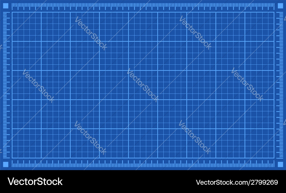 Blueprint Grid Background Vector Image