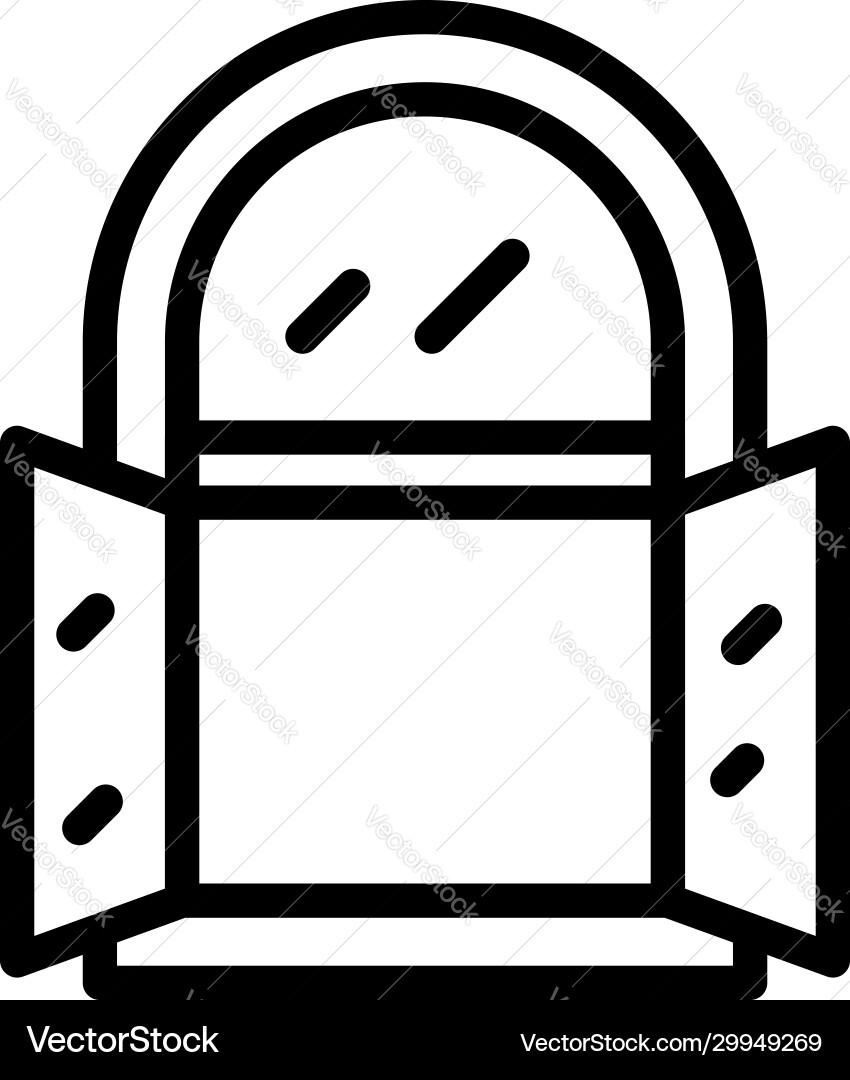Change window icon outline style Change window icon outline style vector image