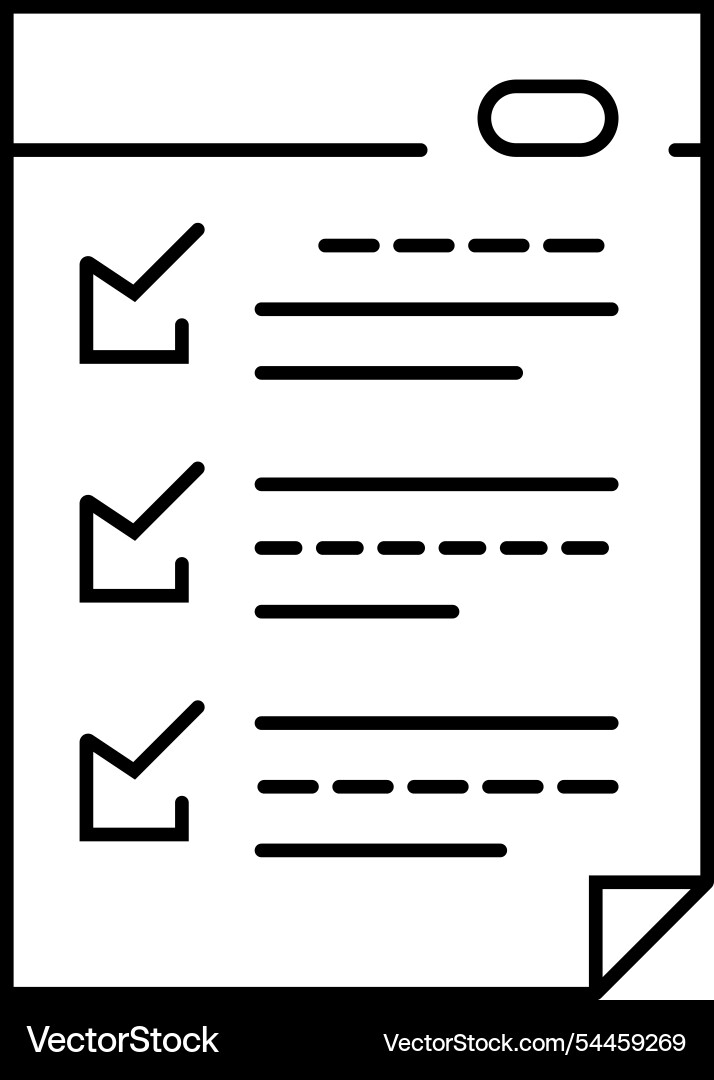 Checklist list line icon Checklist list line icon vector image
