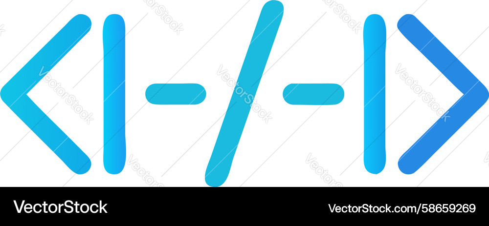 Code tags icon - web development programming Vector Image