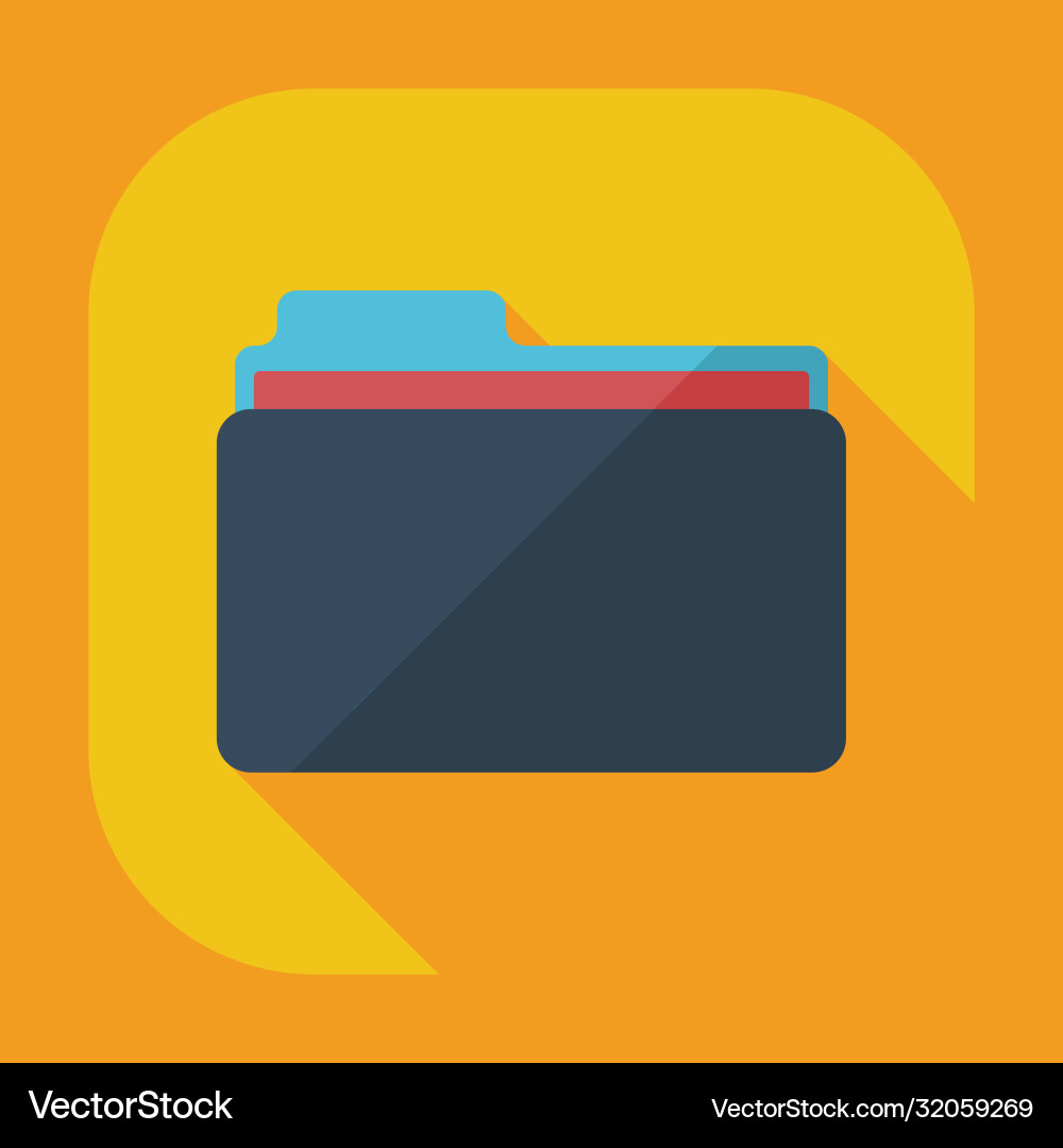 Flat modern design with shadow icons folder Flat modern design with shadow icons folder vector image
