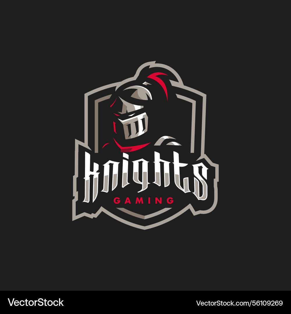 Knight warriors athletic club logo concept Knight warriors athletic club logo concept vektorbild