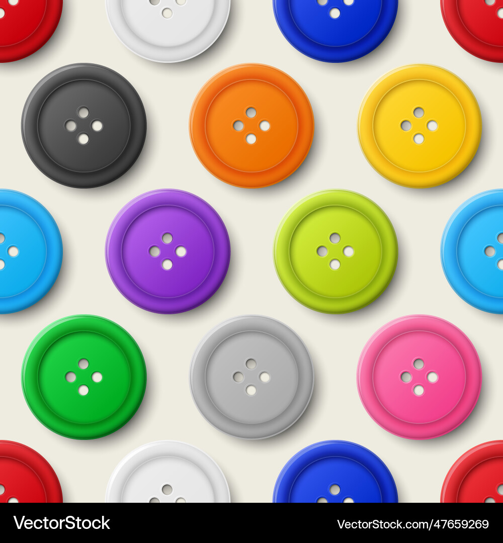 Seamless pattern with 3d realistic buttons Seamless pattern with 3d realistic buttons vector image