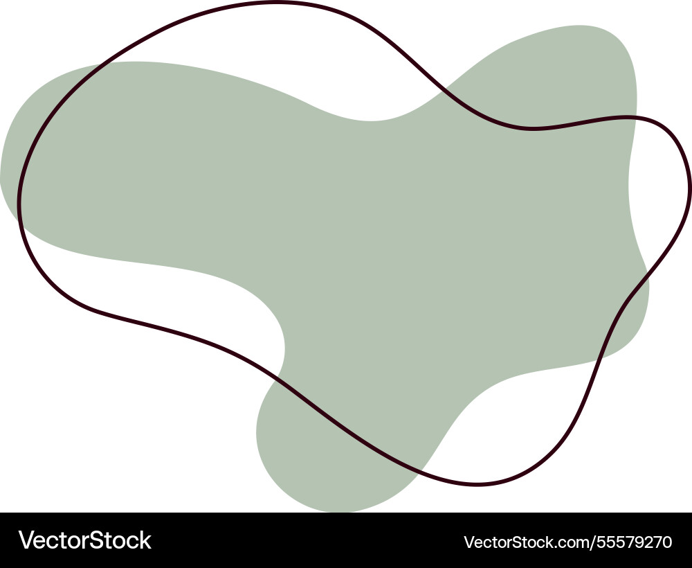 Abstract green gray blob shape icon Vector Image