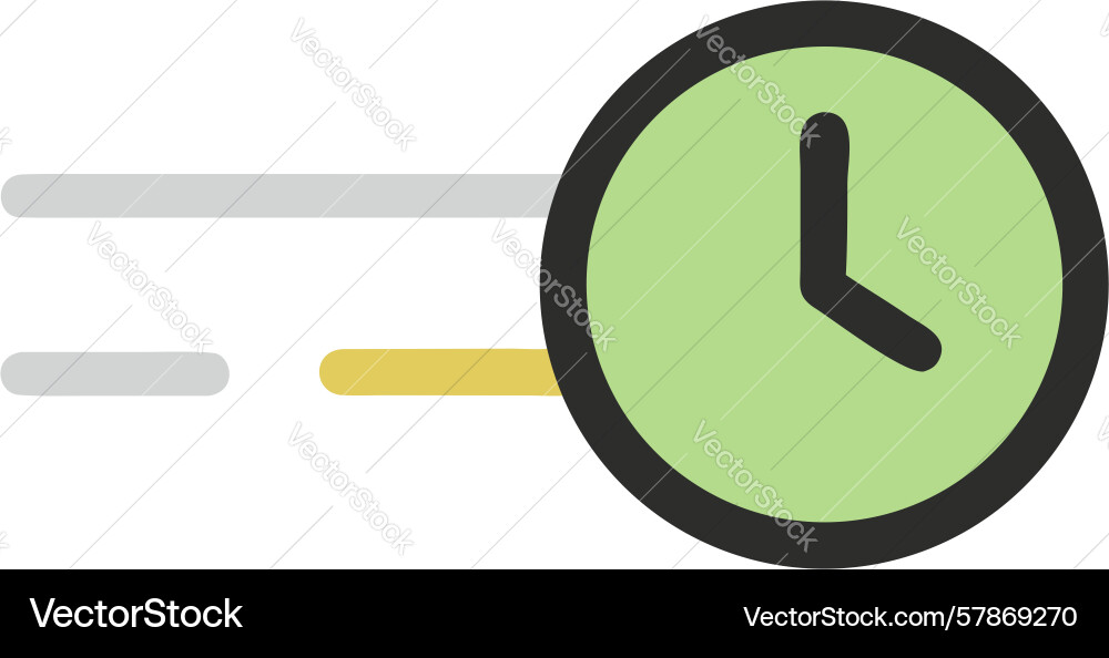 Dynamic clocktimer icon with green accent Vector Image