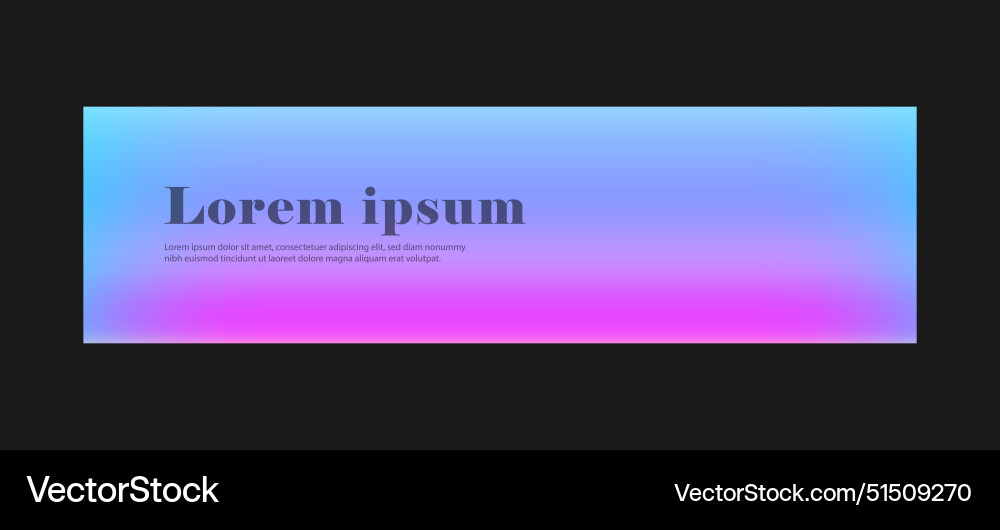 Gradient abstract artistic horizontal banner Vector Image