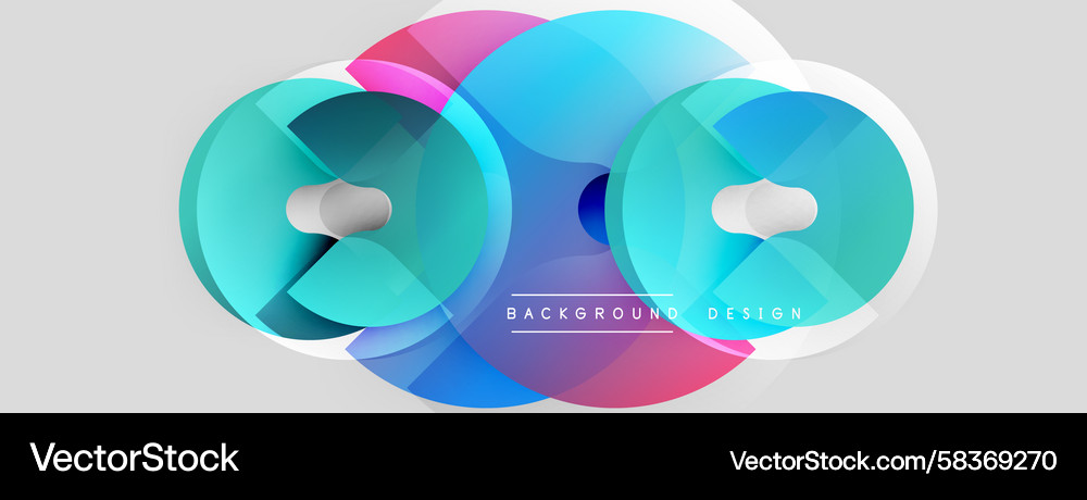 Overlapping Color Circles - Vibrant Gradient Vector Image