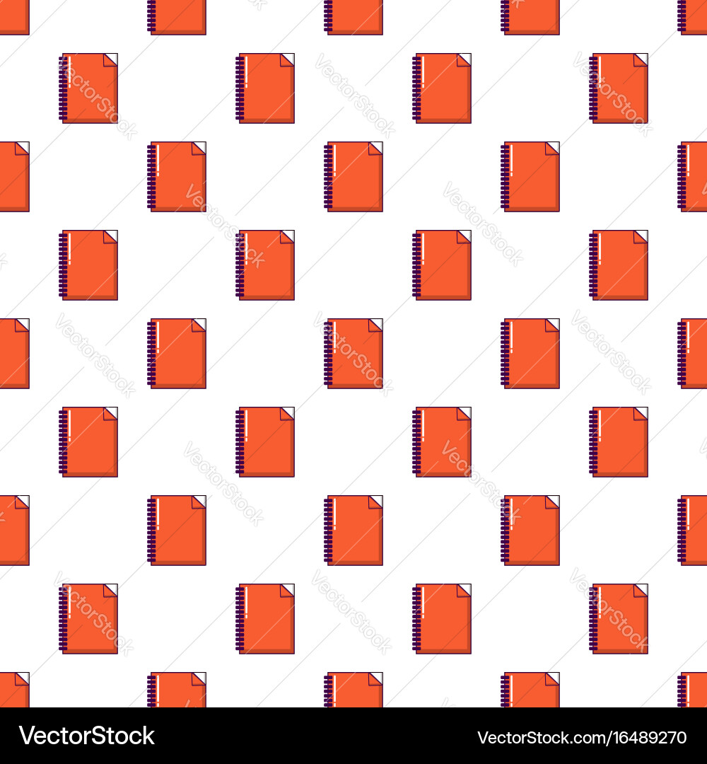 Red notebook pattern seamless vector image