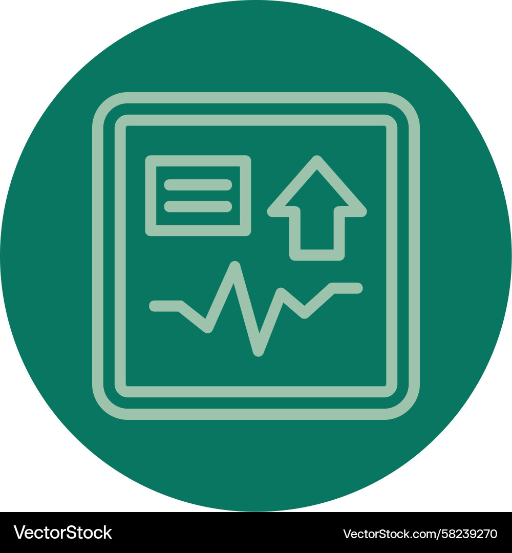 Shift Spark Line Icon - Multi Color Vector Image