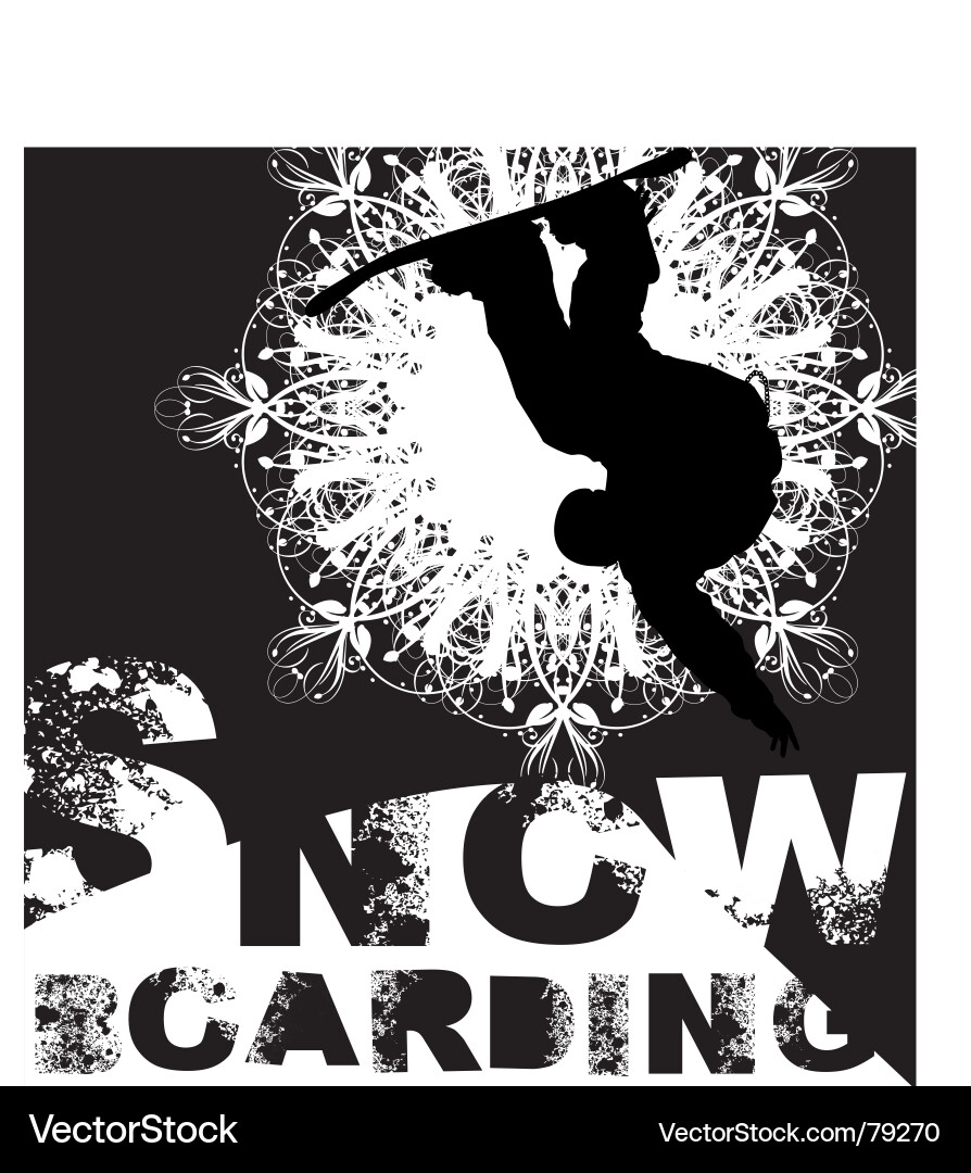 Snowboarder Silhouette Vector Image