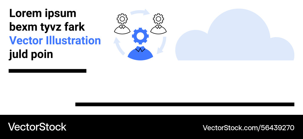 Team collaboration and workflow automation Team collaboration and workflow automation vector image