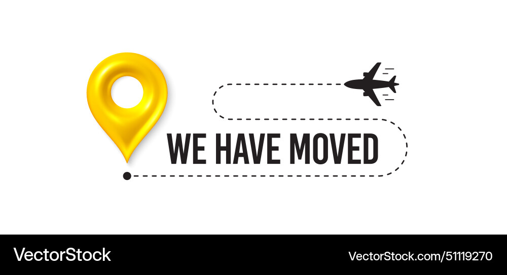 We have moved from one address to another We have moved from one address to another vector image