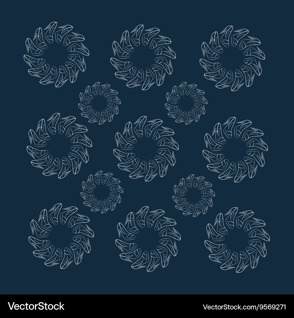 Background of circular patterns elegant Vector Image