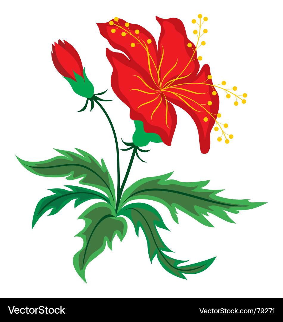Elegant Victorian Floral Twirl Vector Image