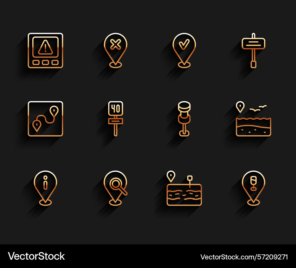 Set line location with information search Set line location with information search vector image