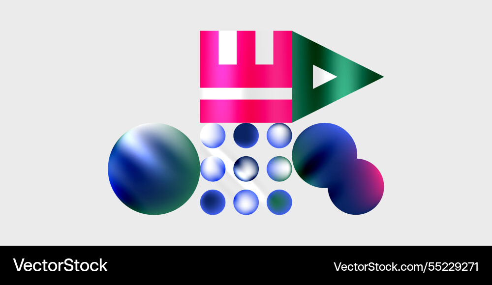 Triangles circles squares rectangles design vector image