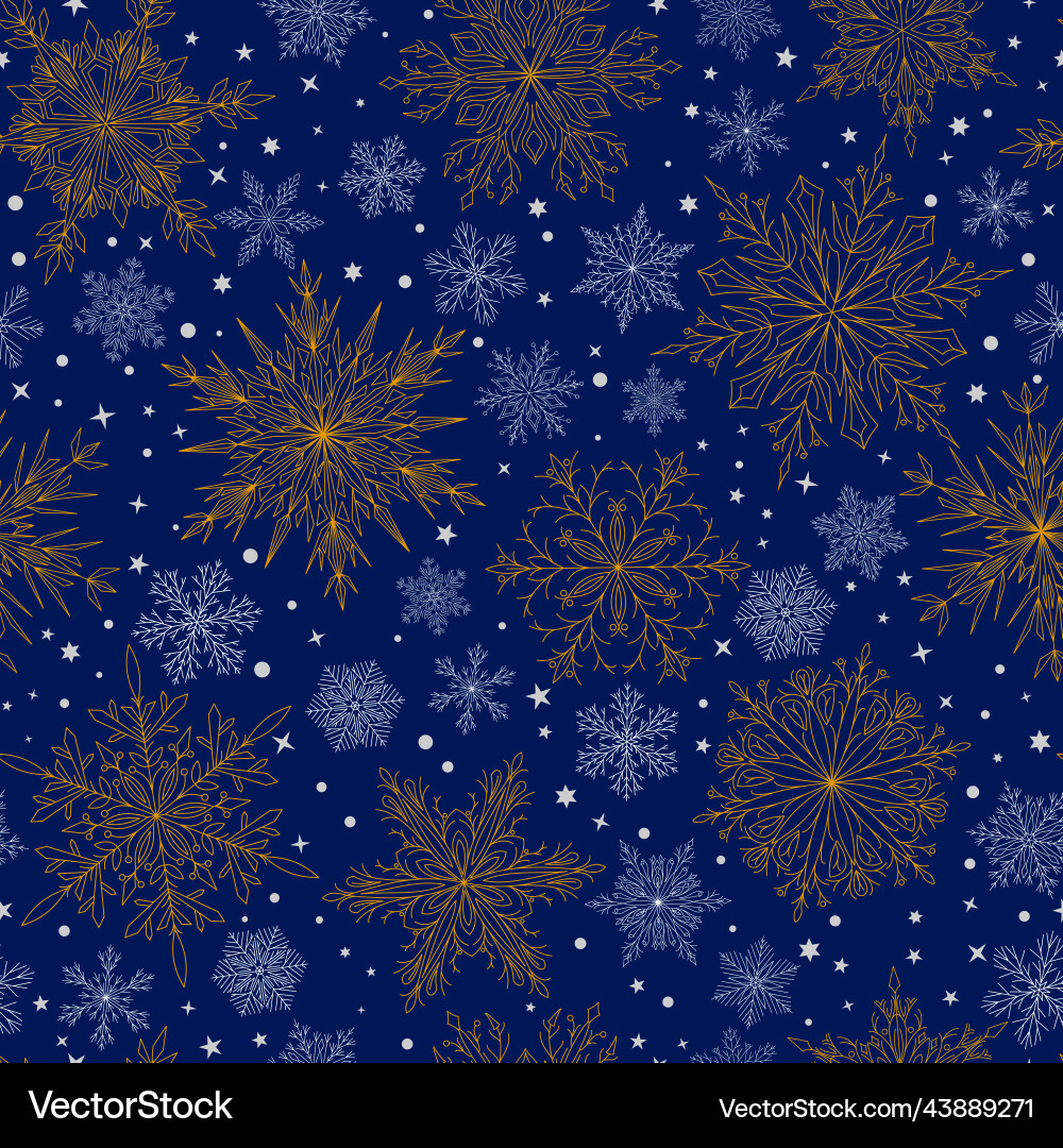 Winter Snowflake Pattern vector image
