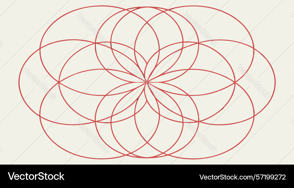 Abstract overlapping circular pattern design vector image