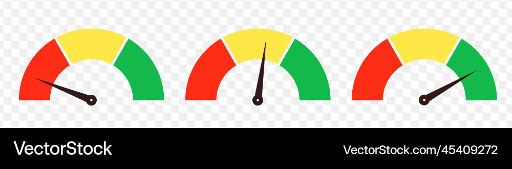 Colored speedometer or scale level speed Colored speedometer or scale level speed vector image