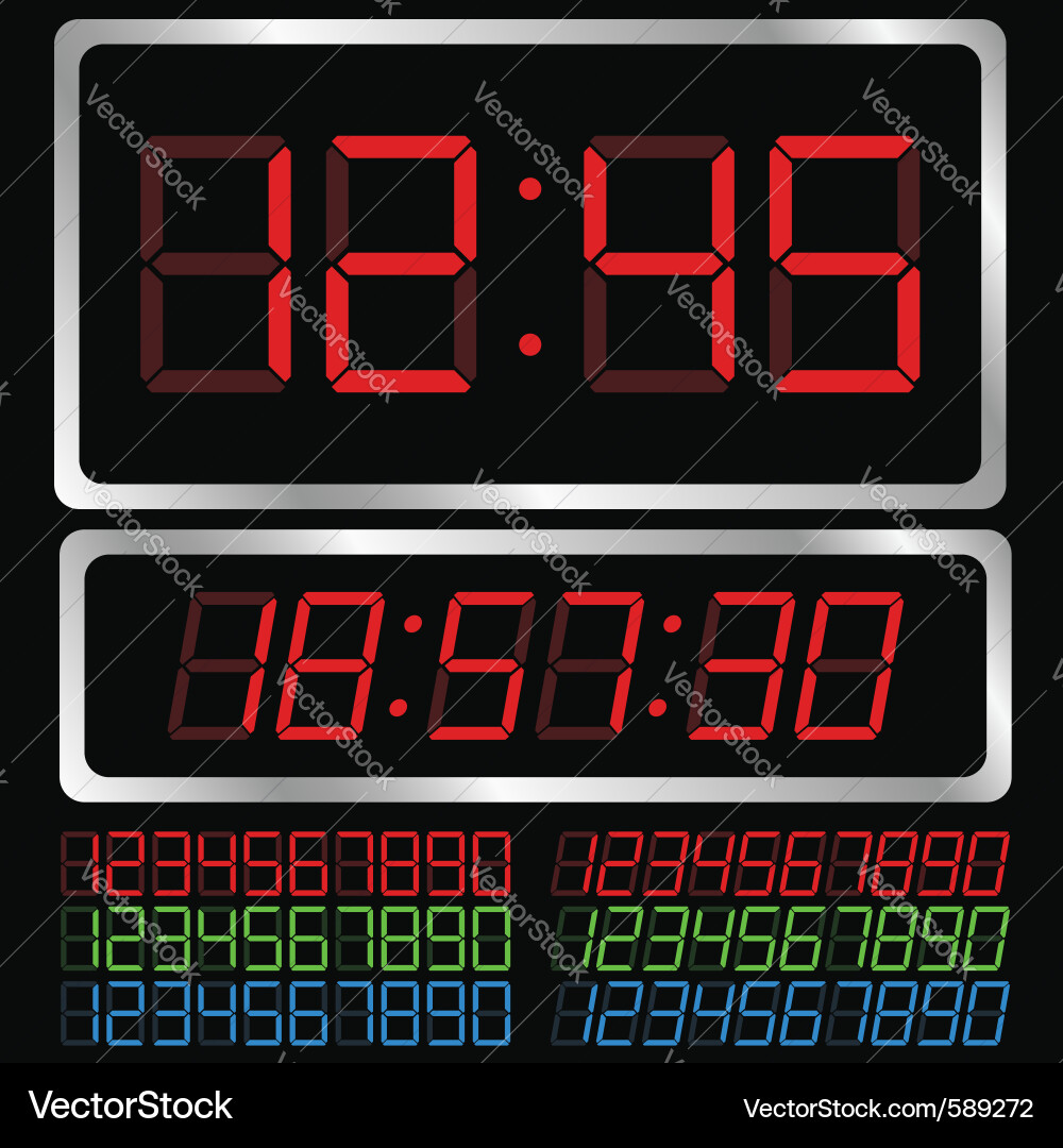 Digital Clock Display vector image