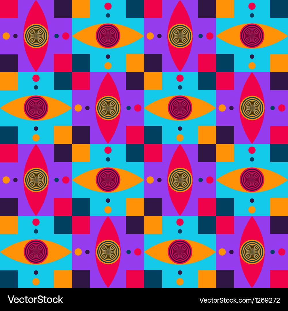 Dizzy Circles Pattern vector image