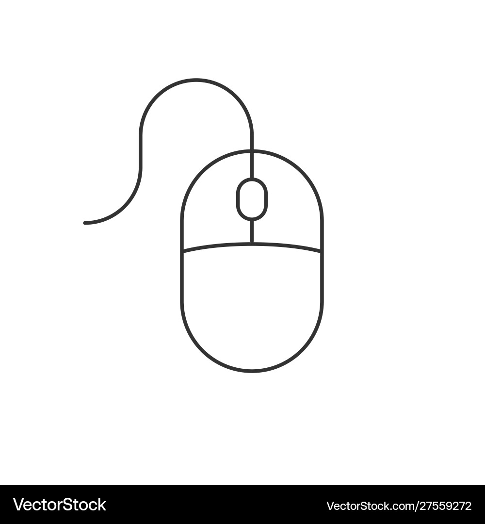 Linear Computer Mouse Icon vector image