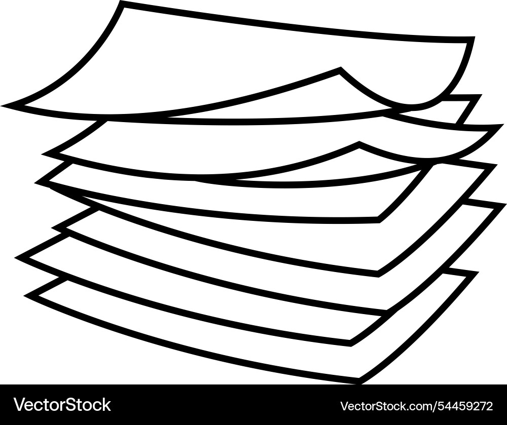 Pages stacked list line icon Pages stacked list line icon vector image