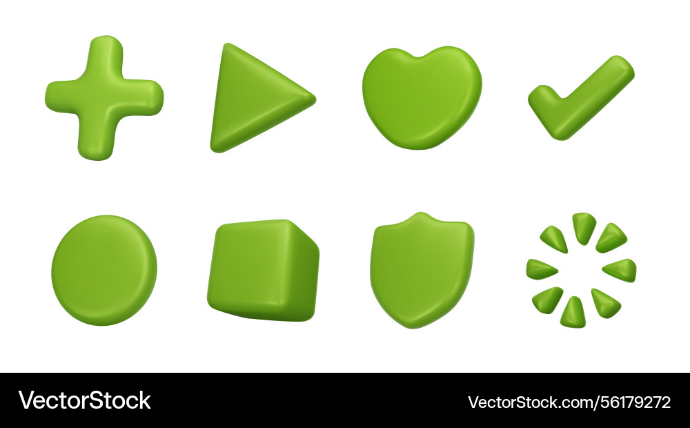 Plus 3d icon render cross or round shape Vector Image