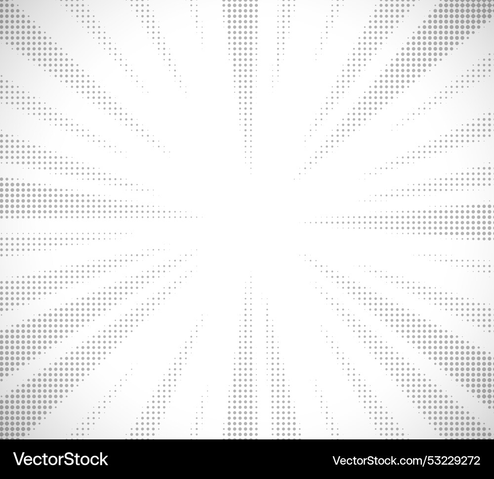 Radial style halftone dotted pattern background vector image