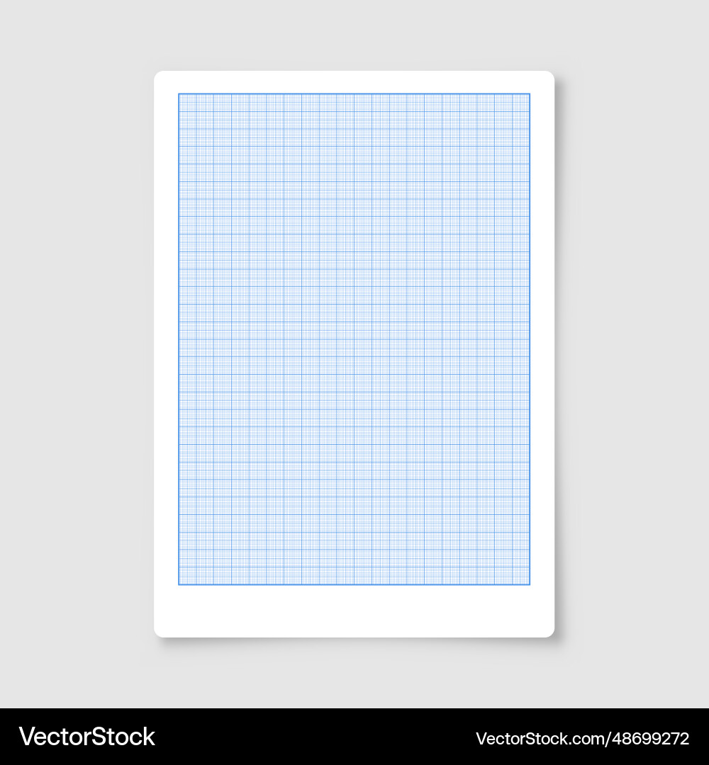 Sheet of graph paper with grid millimeter Sheet of graph paper with grid millimeter vector image