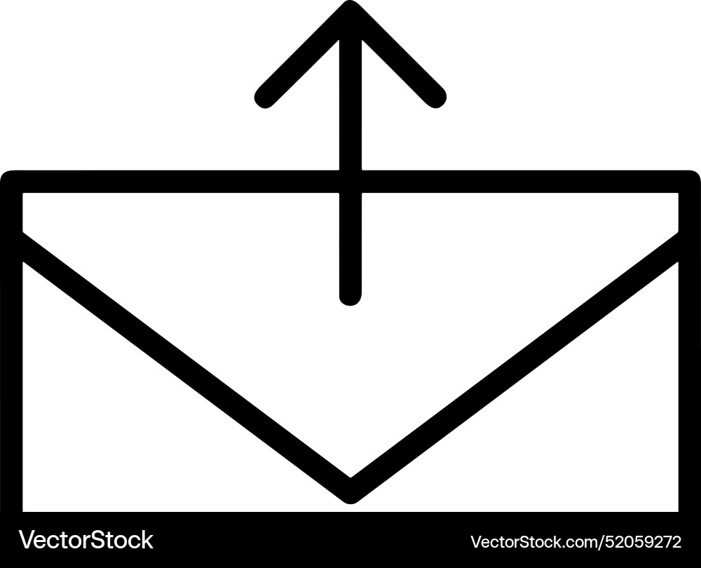 Upload outline icon symbol image Upload outline icon symbol image Vector Image