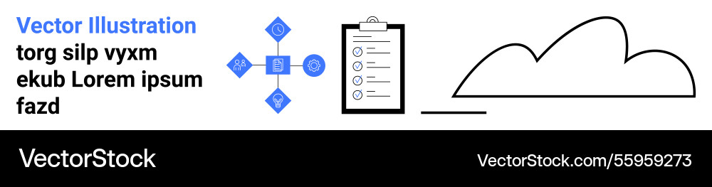 Digital process optimization with data elements Digital process optimization with data elements vector image