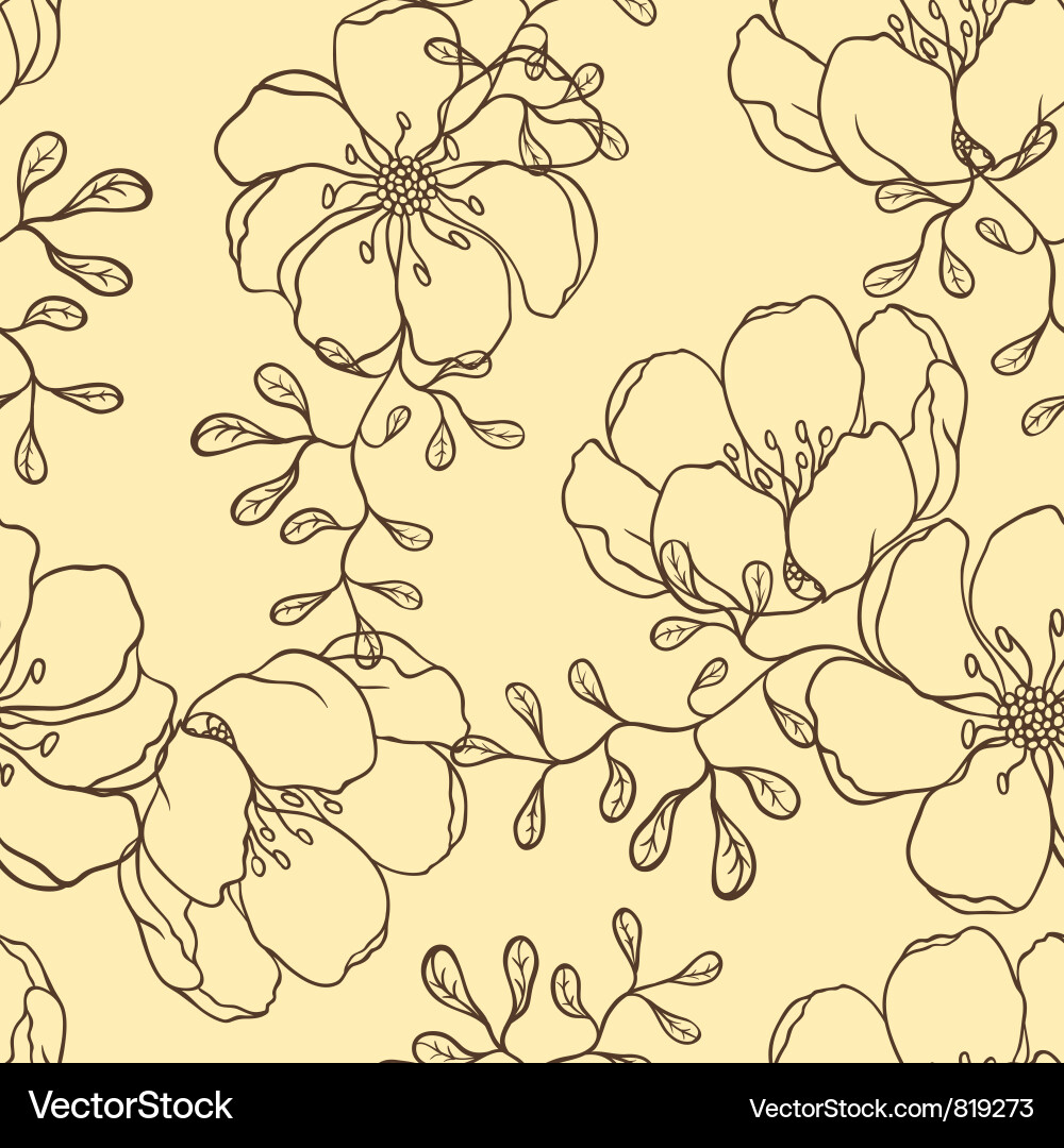 Floral Seamless Pattern Vector Image