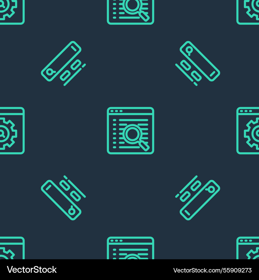 Set line search engine and browser setting Set line search engine and browser setting vector image