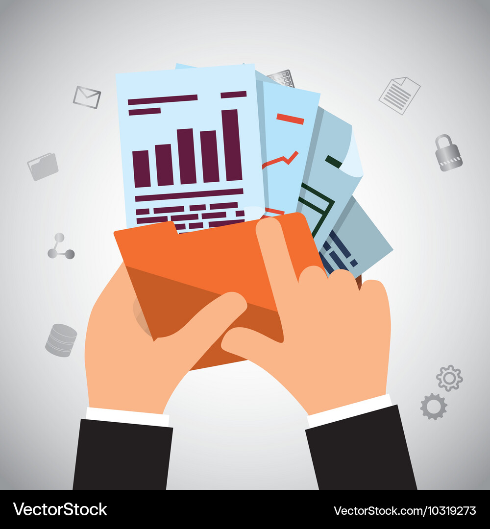 Web hosting file document design Vector Image