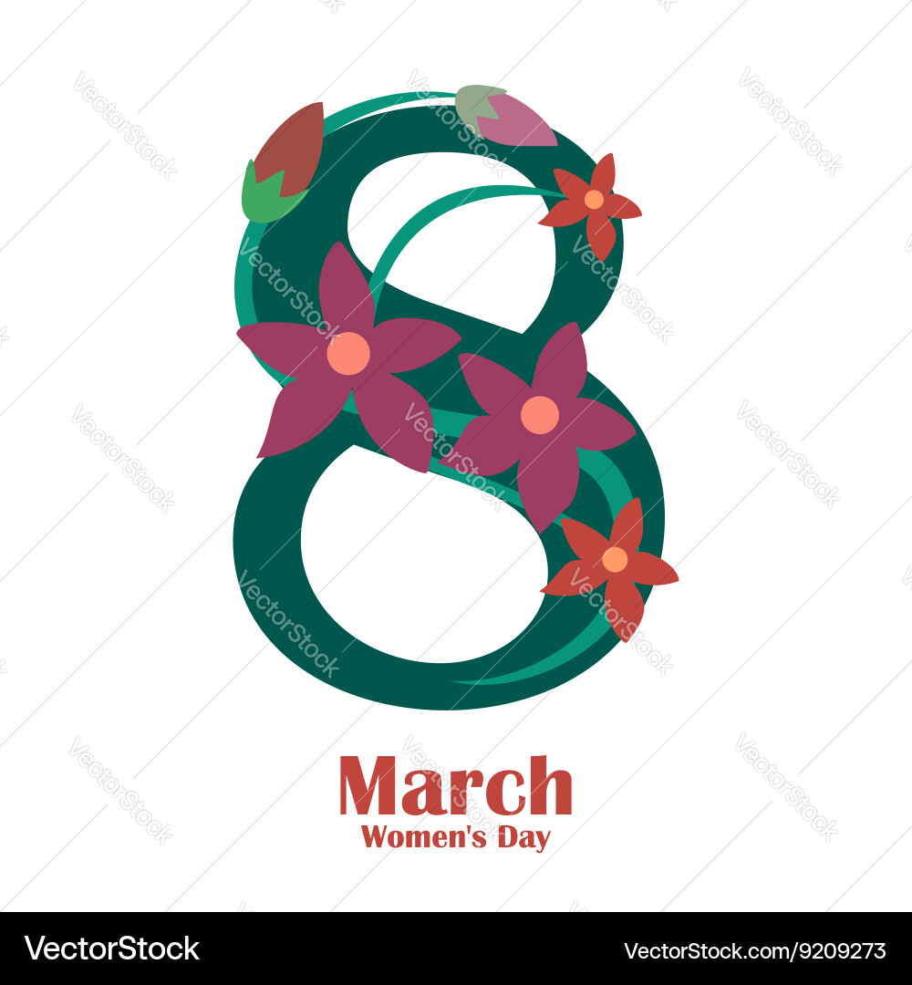 Womens day design poster 8 march international Vector Image