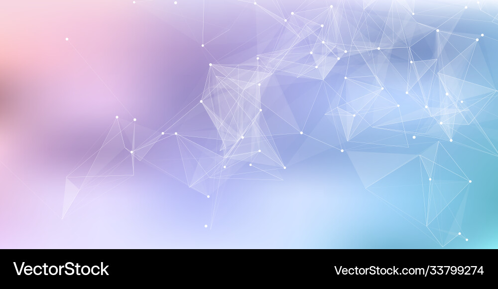 Banner with low poly plexus design Vector Image