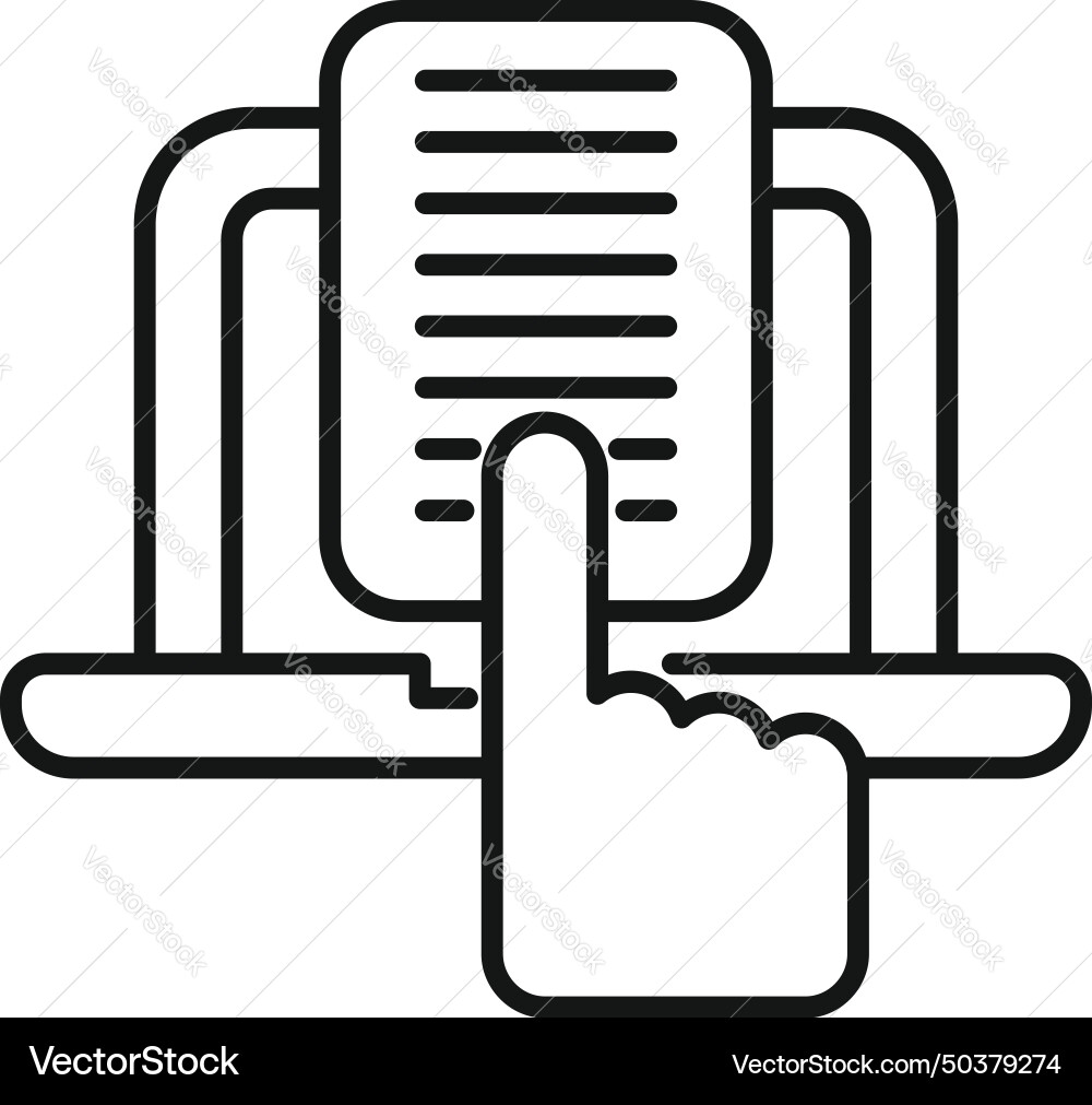Data access document icon outline Data access document icon outline vector image