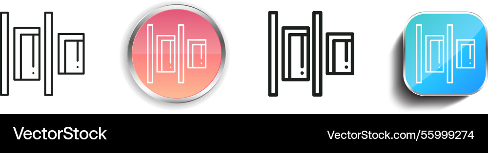 Left align icon thin linear regular and button Left align icon thin linear regular and button Vector Image