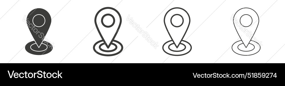 Marker and location icon set map pin address Marker and location icon set map pin address Vector Image