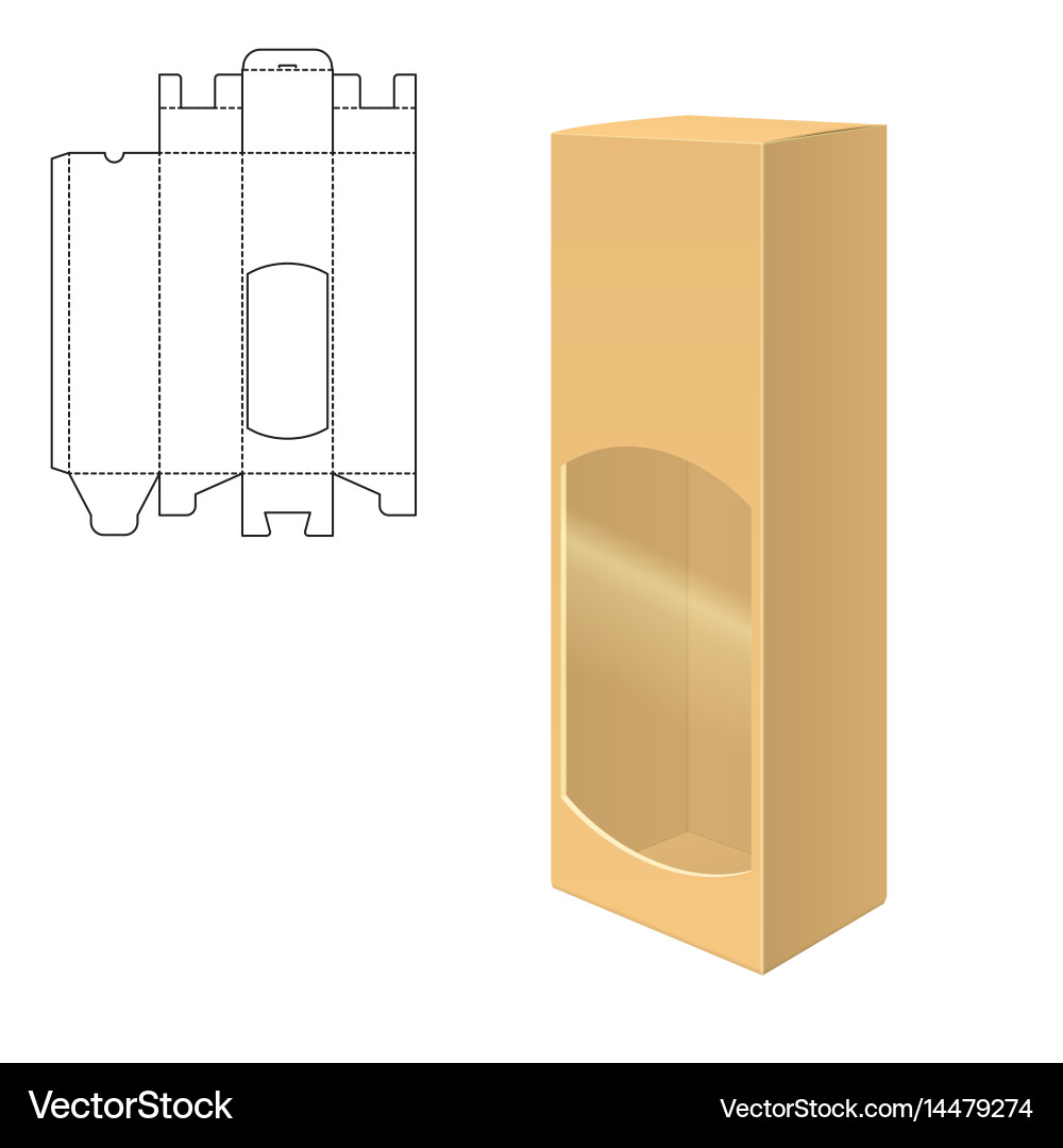 Mock up clear box vector image