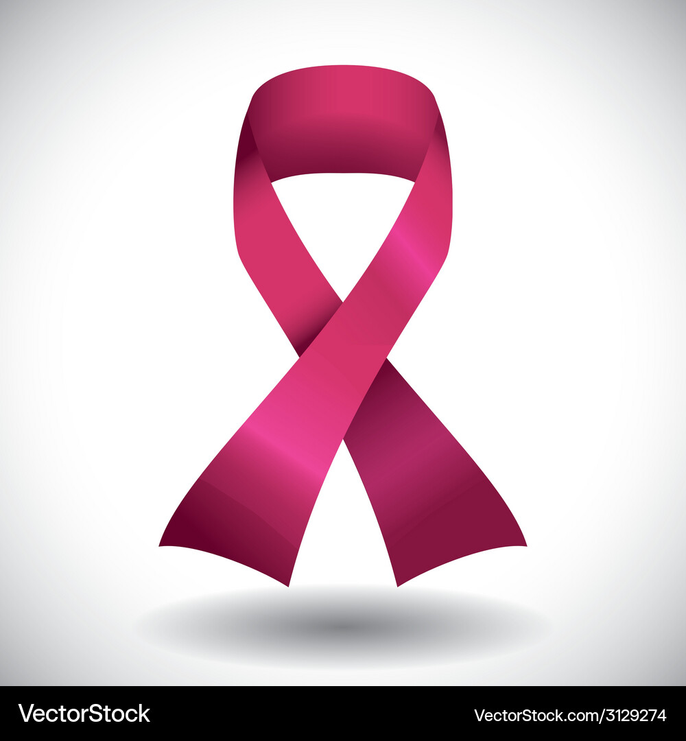 Pink Ribbon Cancer Awareness Vector Image