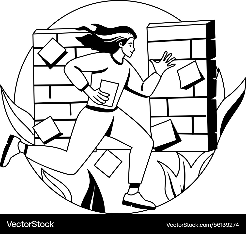 Task blocking glyph of a character vector image