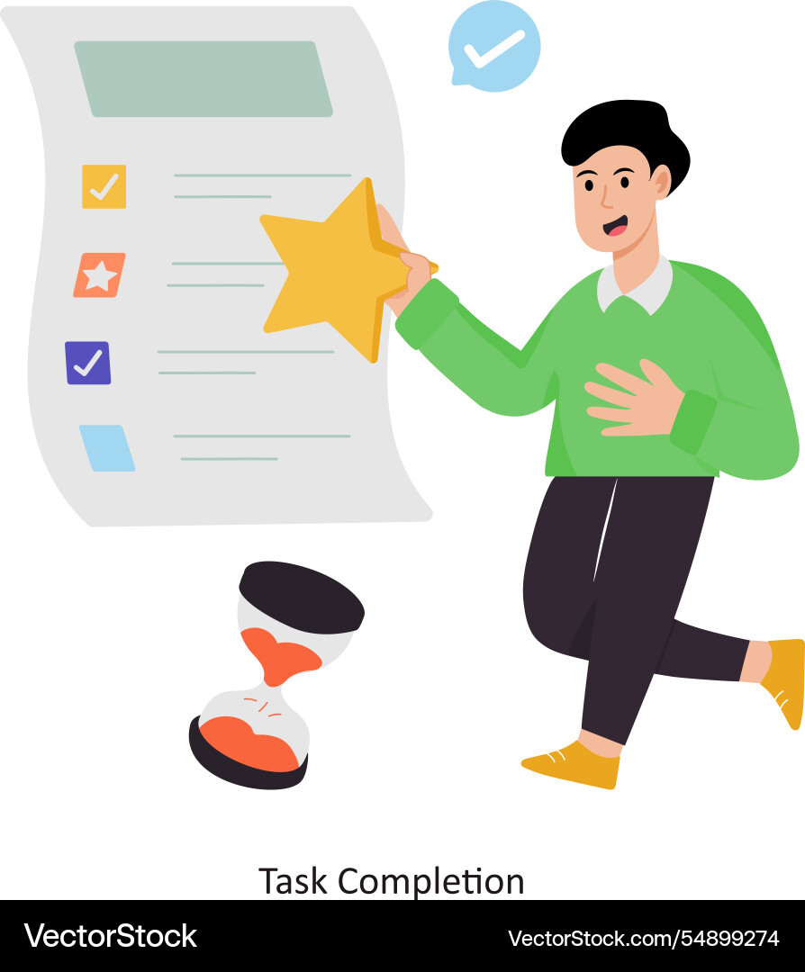 Task completion eps 10 file vector image