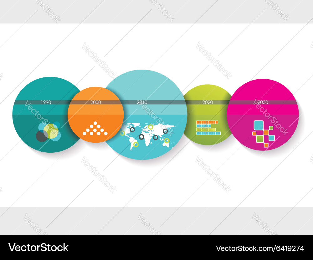 Time line design can be used for workflow layout Vector Image