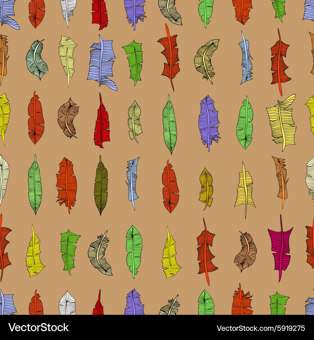 Feathers pattern Vector Image