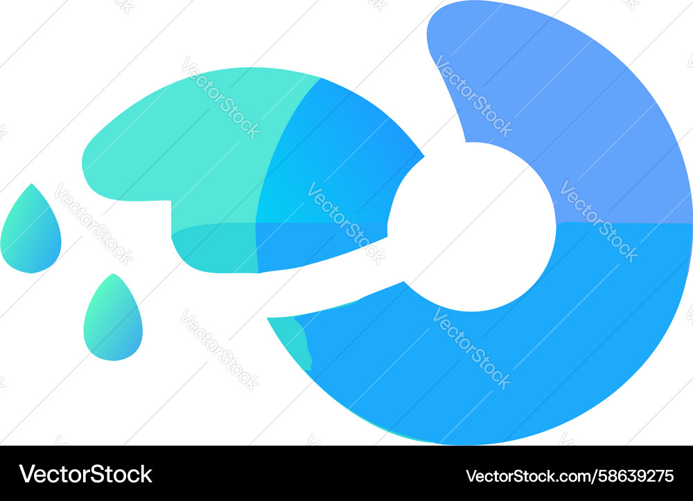 Fluid Data Stream Icon Vector Image