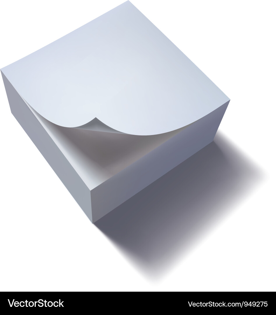 Paper Stack with Curl Vector Image