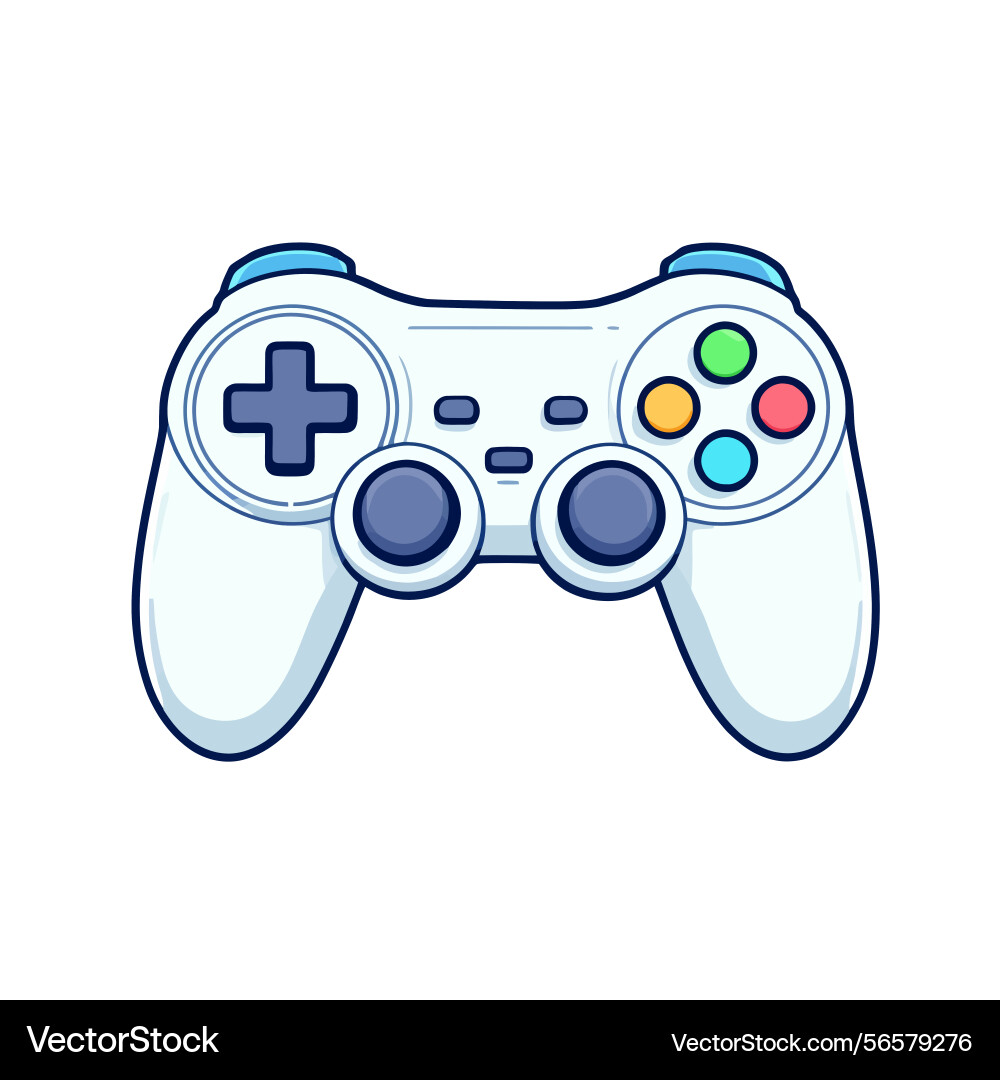 Ai-generated white gamepad controller with vector image