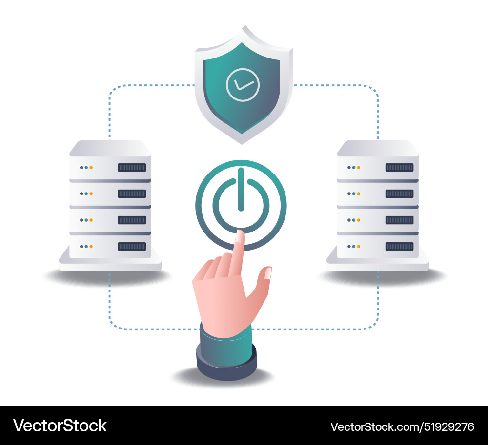 Control of security circulation in cloud server Control of security circulation in cloud server vector image